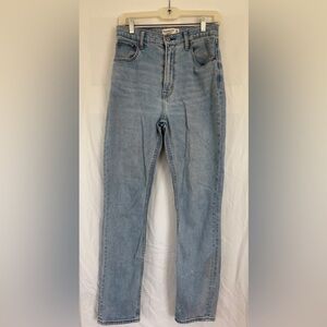 Abercrombie & Fitch Curve Love 90s Slim Straight Light Blue Women Jeans